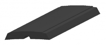 PVC-Einlage, schwarz, 25mm x 25m Rolle