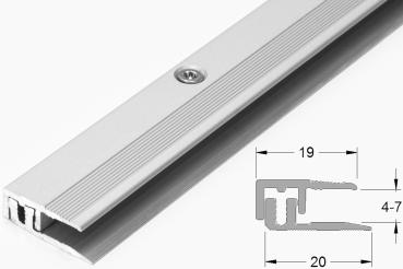 DPS - Abschlussprofil mit Basisprofil 4mm, Alu silber matt, 270cm