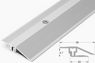 DPS - Adapting profile and 4mm base profile, alu silver matt, 270cm