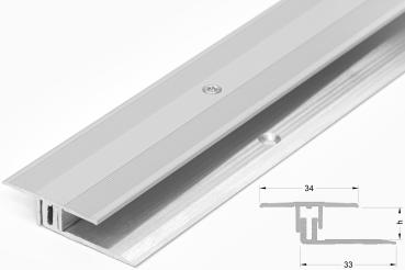 PS - Übergangsprofil mit Basisprofil 7mm, Alu silber matt, 270cm