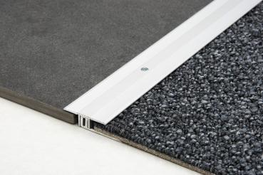 PS - Übergangsprofil mit Basisprofil 7mm, Alu silber matt, 270cm