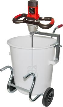 Rührstation - für Rührwerke inkl. 75l Eimer  Mit dieser kompakten Mischstation können bis zu 75 kg Rührgut schnell und effizient angemischt werden.