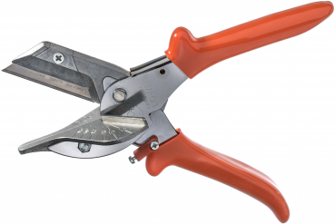 Mitre cut shears with trapezium blade