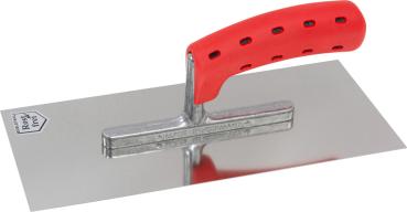 Glättekelle mit gebogenem Heft, rostfreier Stahl, Blattgröße 280x135mm