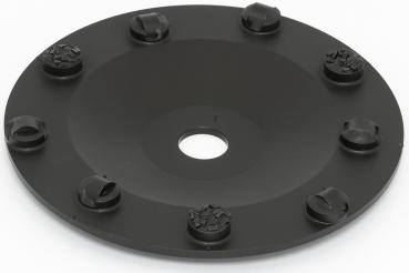 PKD-Frässcheibe für die Handschleifmaschine RO-180 mit 6 PKD-Segmenten und 3 Stützsegmenten zur Entfernung von dicken Bodenbeschichtungen, Anstrichen, allen Arten von Klebstoffen und Versiegelungen (wie z.B. Epoxidharz, Polyurethan und Acryl), sowie zum A