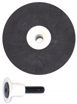 Flexibler Gummischleifteller 50mm schwarz für Minischleifer