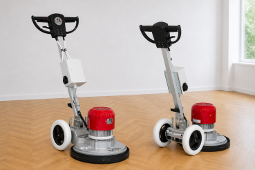 Preview: Die Parkettschleifmaschine RO‐800SA ist eine universelle Bodenschleifmaschine für alle Schleifarbeiten vom Untergrund bis zum Parkett.