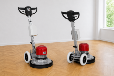 Preview: Die Parkettschleifmaschine RO‐800SA ist eine universelle Bodenschleifmaschine für alle Schleifarbeiten vom Untergrund bis zum Parkett.