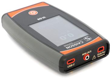 Preview: Das Caisson Feuchtigkeitsmessgerät VI-D8 ist ein Messgerät für die zerstörungsfreie Bestimmung der Feuchtigkeit auf mineralischen Untergründen wie Beton und Estrich sowie zur Messung der Oberflächentemperatur