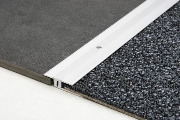 PS - Übergangsprofil mit Basisprofil 7mm, Alu silber matt, 270cm