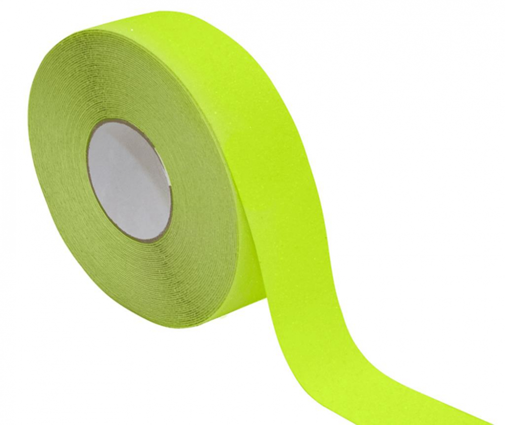 ROLL Anti slipping grip tape, Neon yellow (flourescent yellow) - 50mm x 18m