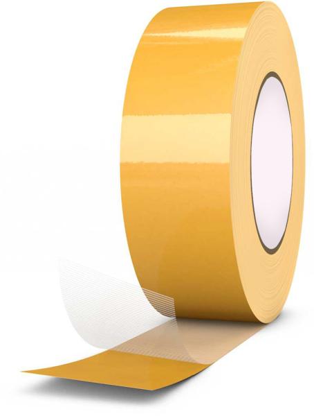 Doppelseitiges Klebeband 50mmx50m Pack á 24 Rollen, hochwertiges Gewebeband.