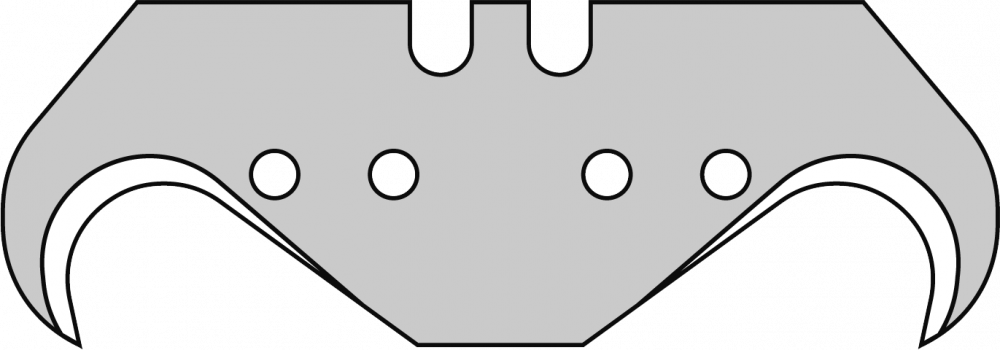 Hooked blades large  - Made in Sheffield England -  pack 10x10 units = 100 units - Kopie