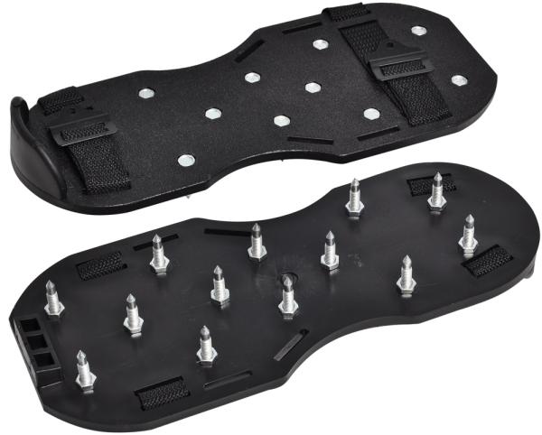 Hobnailed shoes with 50mm nails and fastening straps.