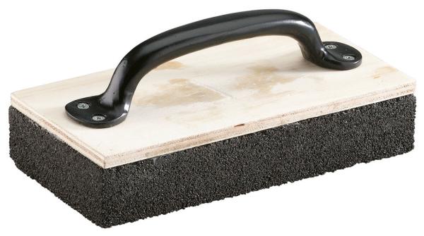 Schleifblitz mit Griff, KG 36 Schleiffläche aus Siliziumcarbid mit Löchern, dadurch besonders aggressiv. Größe: 200x100x35mm