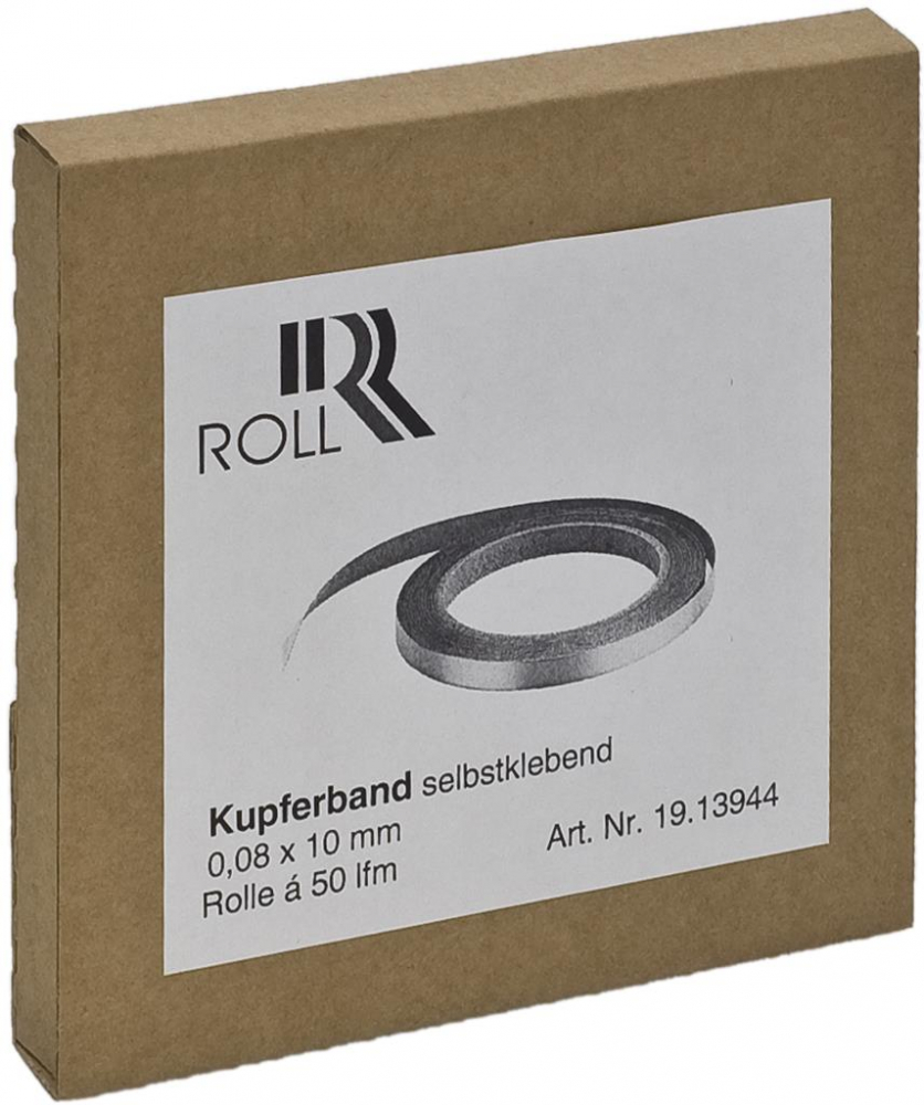 Roll GmbH - Kupferband 0,08x10mm Rolle à 50m selbstklebend
