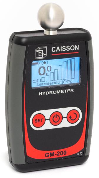 Caisson moisture tester GM-200 for measuring moisture in concrete, plaster, cement and wood.