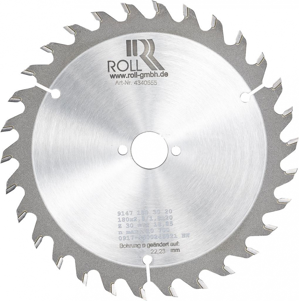 Hartmetallsägeblatt 180mmx22,23mm für Parkettsäge RO-4