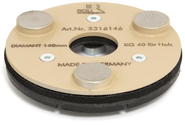 Diamant 140mm, KG60 für Holzbearbeitung mit der Parkettschleifmaschine Woody