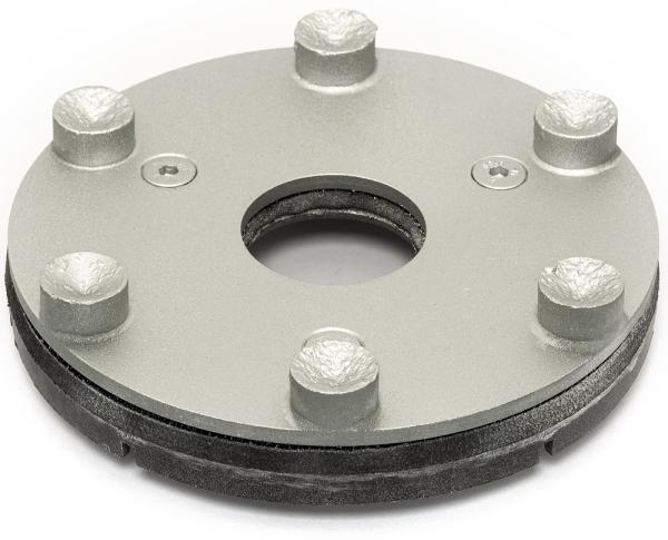 PKD-Schleifscheibe 140mm "R6" Zum Schleifen von Estrichen und Spachtelmassen, Abschleifen loser Spachtelmasse und dünnen, nicht schmierenden, Klebstoffschichten.